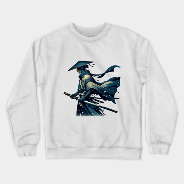 Blue Eye Samurai Vintage Style Crewneck Sweatshirt by Retro Travel Design